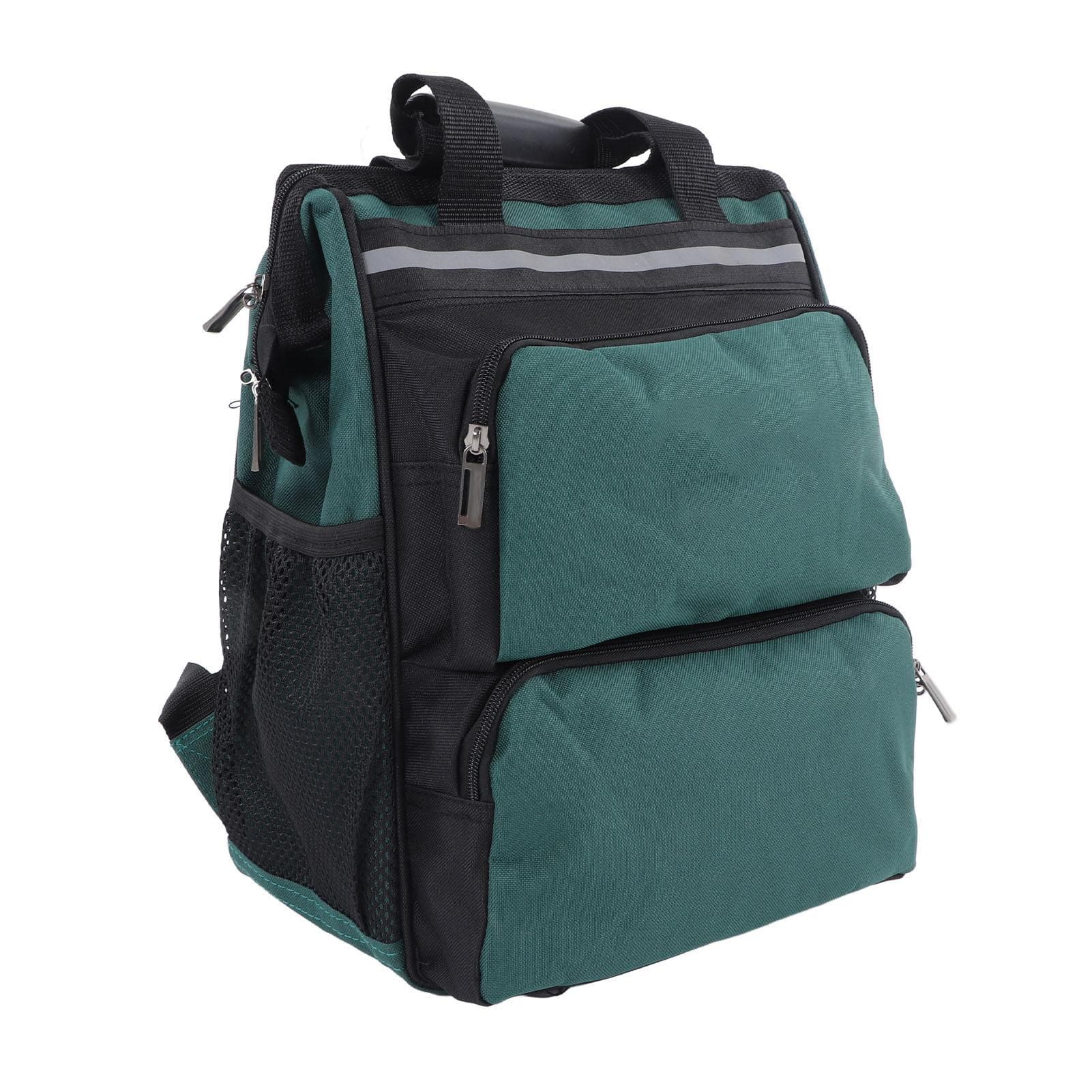 Tool Bag Backpack Canvas Wear Resistant Large Capacity Multi Compartments Portable Tool Backpack