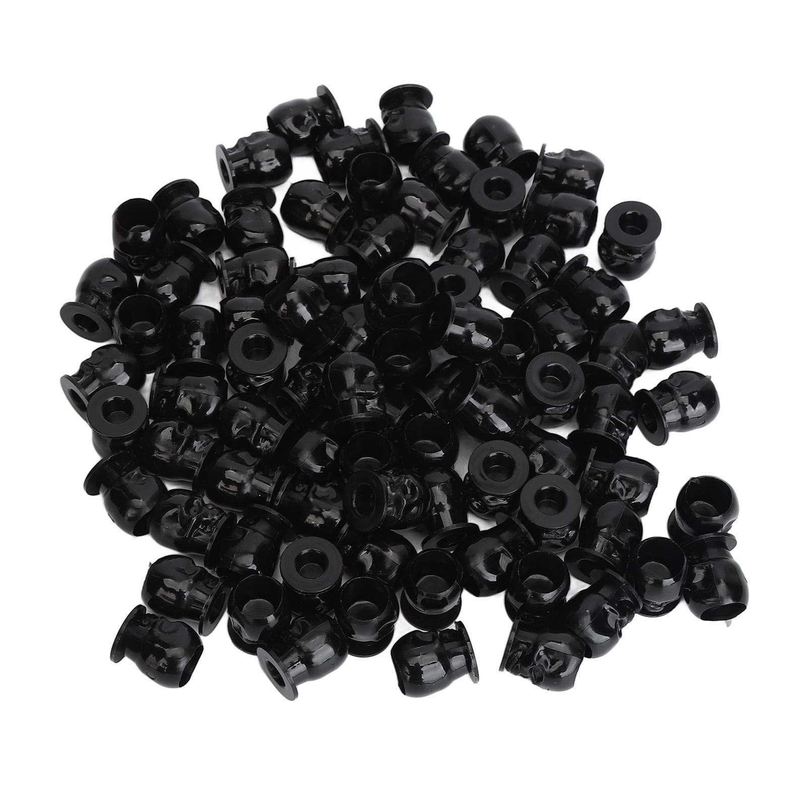 200pcs Skull Shaped Tattoo Ink Cup Professional Disposable Makeup Microblading Pigment Holder with black