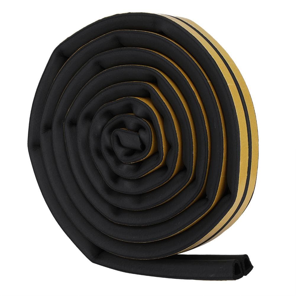 5 Meters 14*12mm Self adhesive Door Window Sound Insulation Sealing Strip Anti Mosquito (Black) black