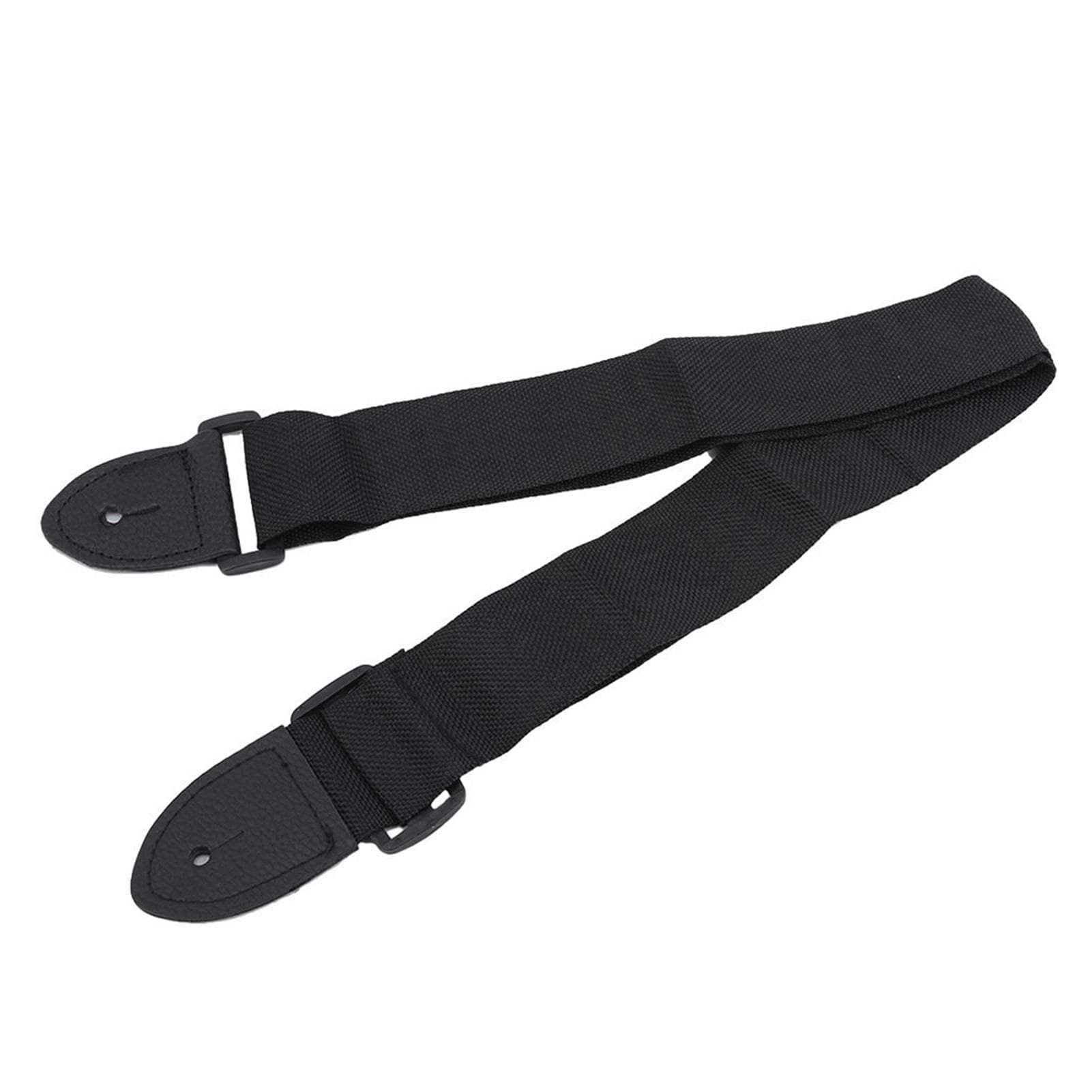 Guitar Strap Adjustable Length for Bass & Electric Guitar black