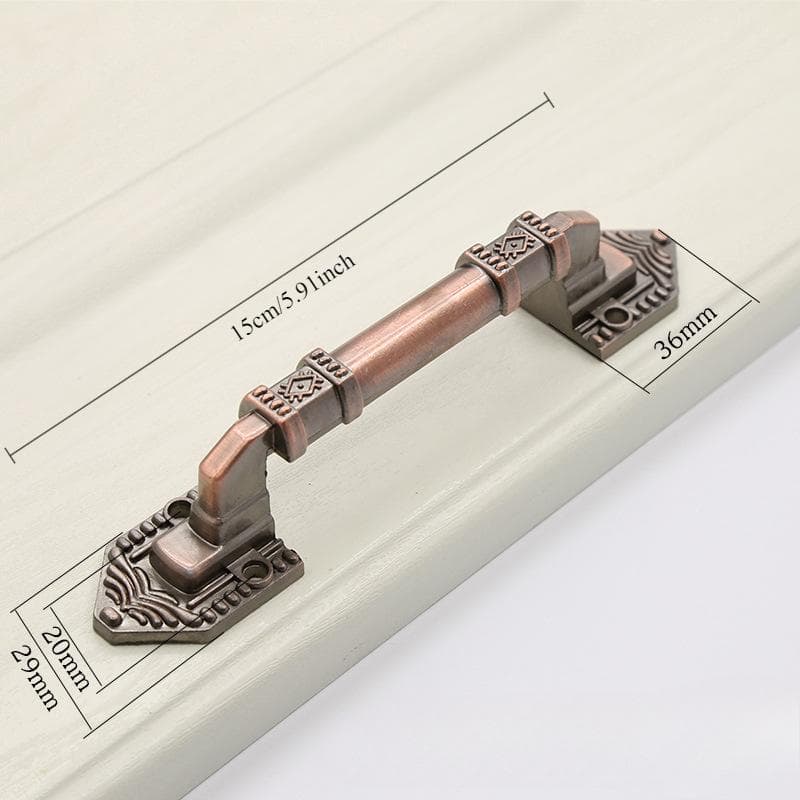 European Antique Exposed Aluminum Alloy Door Handle Push-Pull Door Handle For Furniture Cabinets Drawers Wardrobes Door Hardware
