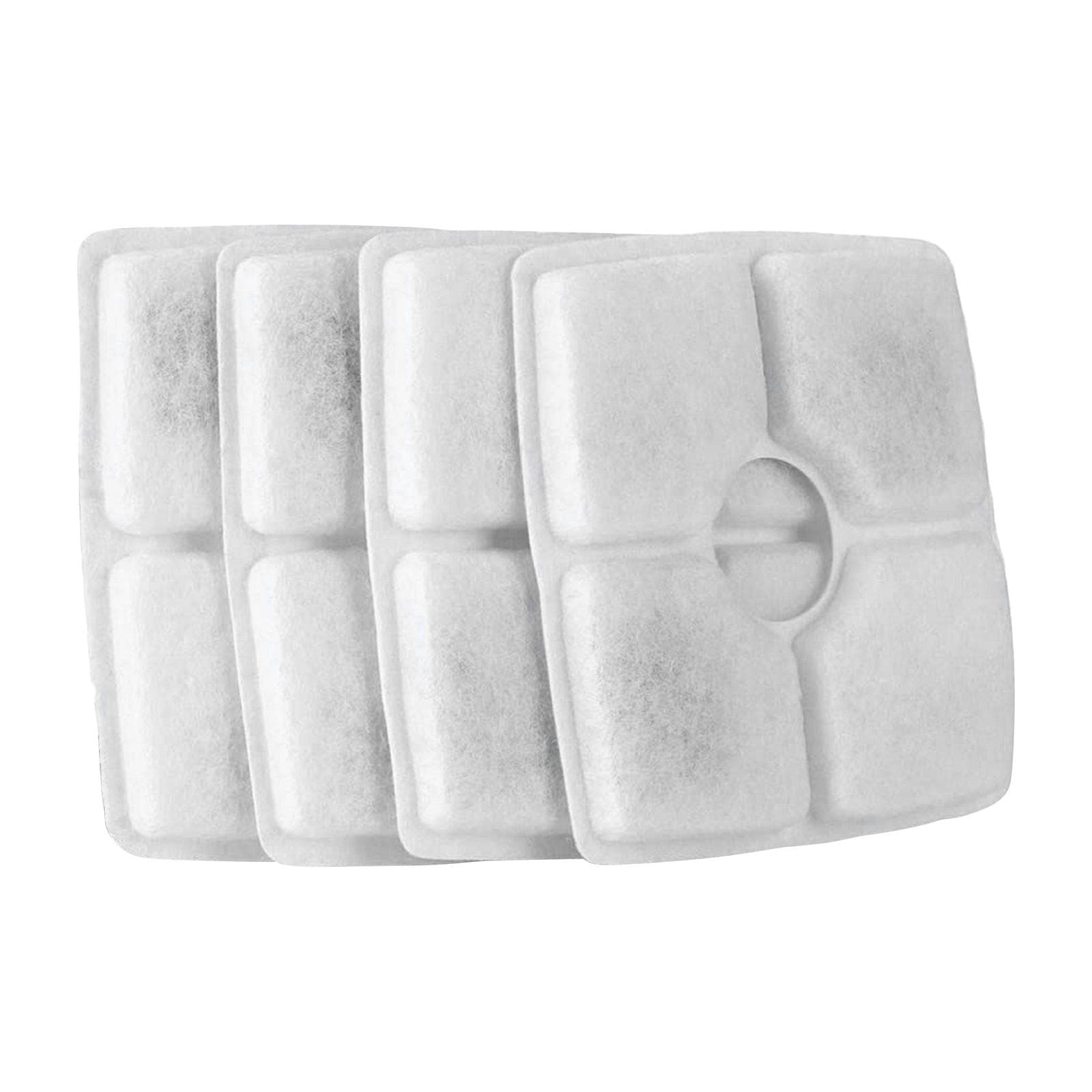 4PCS Cat Water Fountain Filters Square Pet Water Dispenser Filters Active Carbon Resin Filters 4pcs white