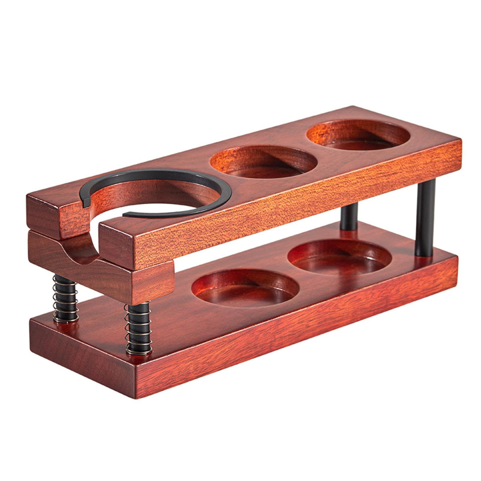 Espresso Tamping Station Double Layer Distribution Tool Holder 51-58mm Universal Portafilter Holder Rectangular