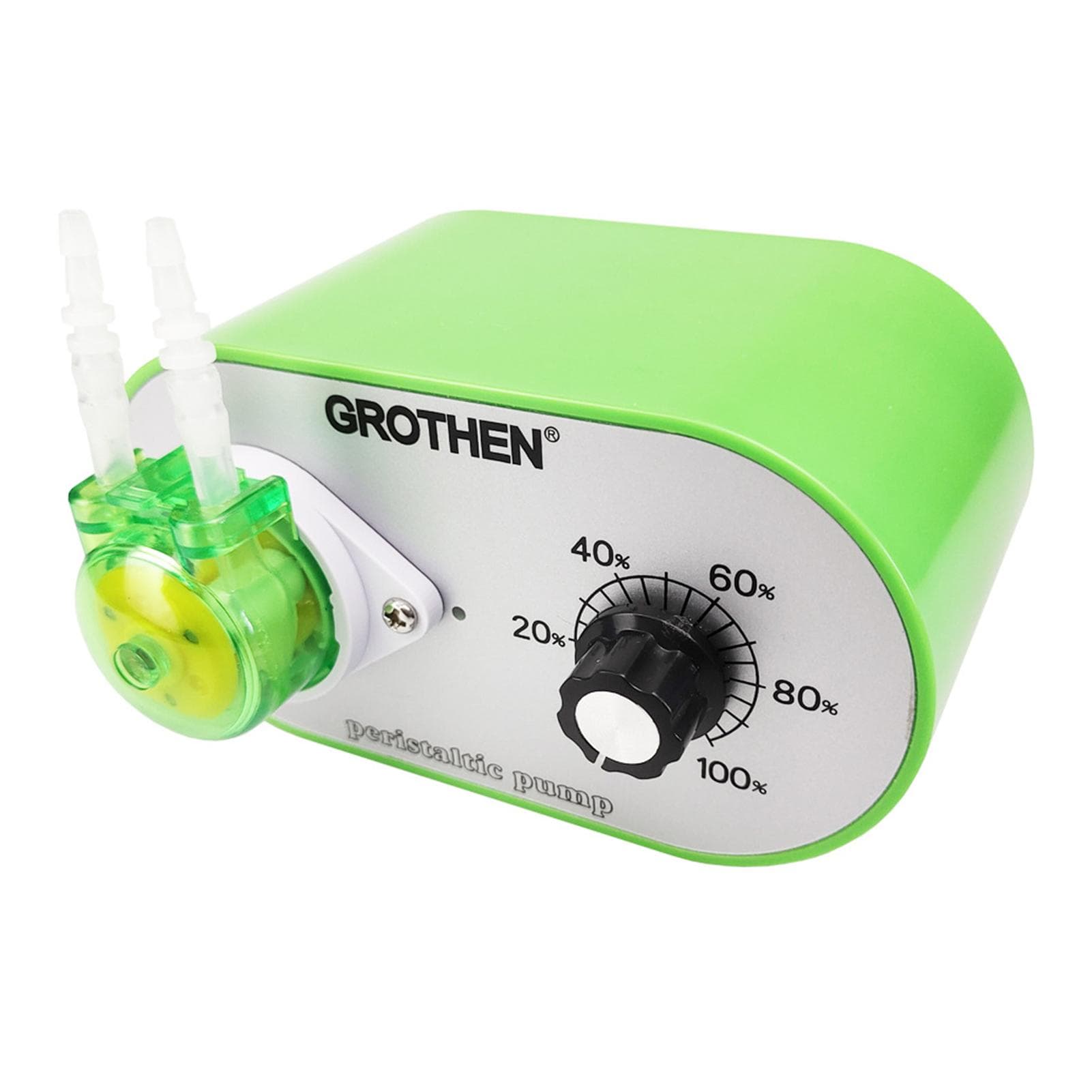 GROTHEN G329A Peristaltic Pump 100-240V 15ml/min-95ml/min Adjustable Flow Rate Food Grade Platinum EU PLUG green