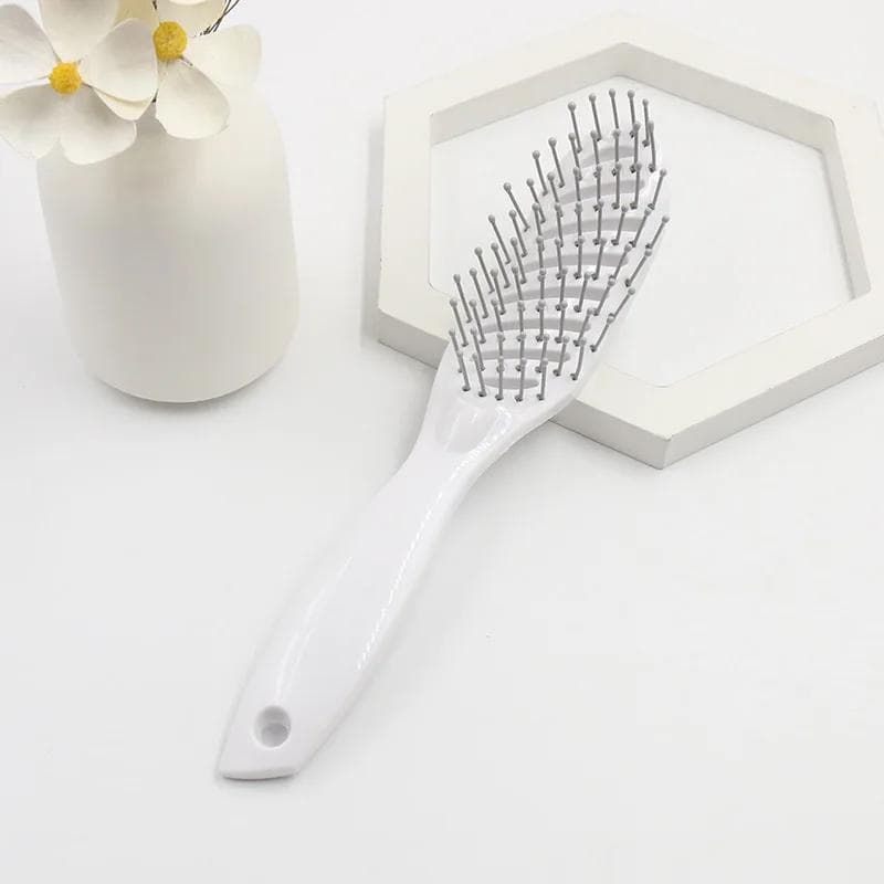 Arc Massage Modeling Comb Wide Tooth Curved Curling Hair Comb Hair Brushes Curved Styling Brush white