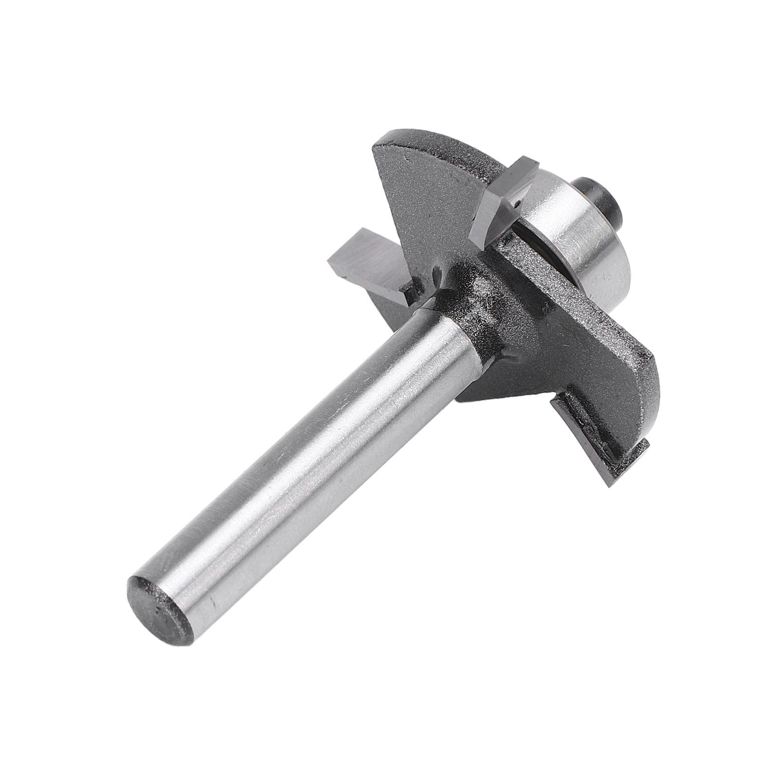 T Shaped Router Bit 14 Inch Shank 3 Teeth Ball Bearing Slotting Cutter Bit for Wood Plywood 532