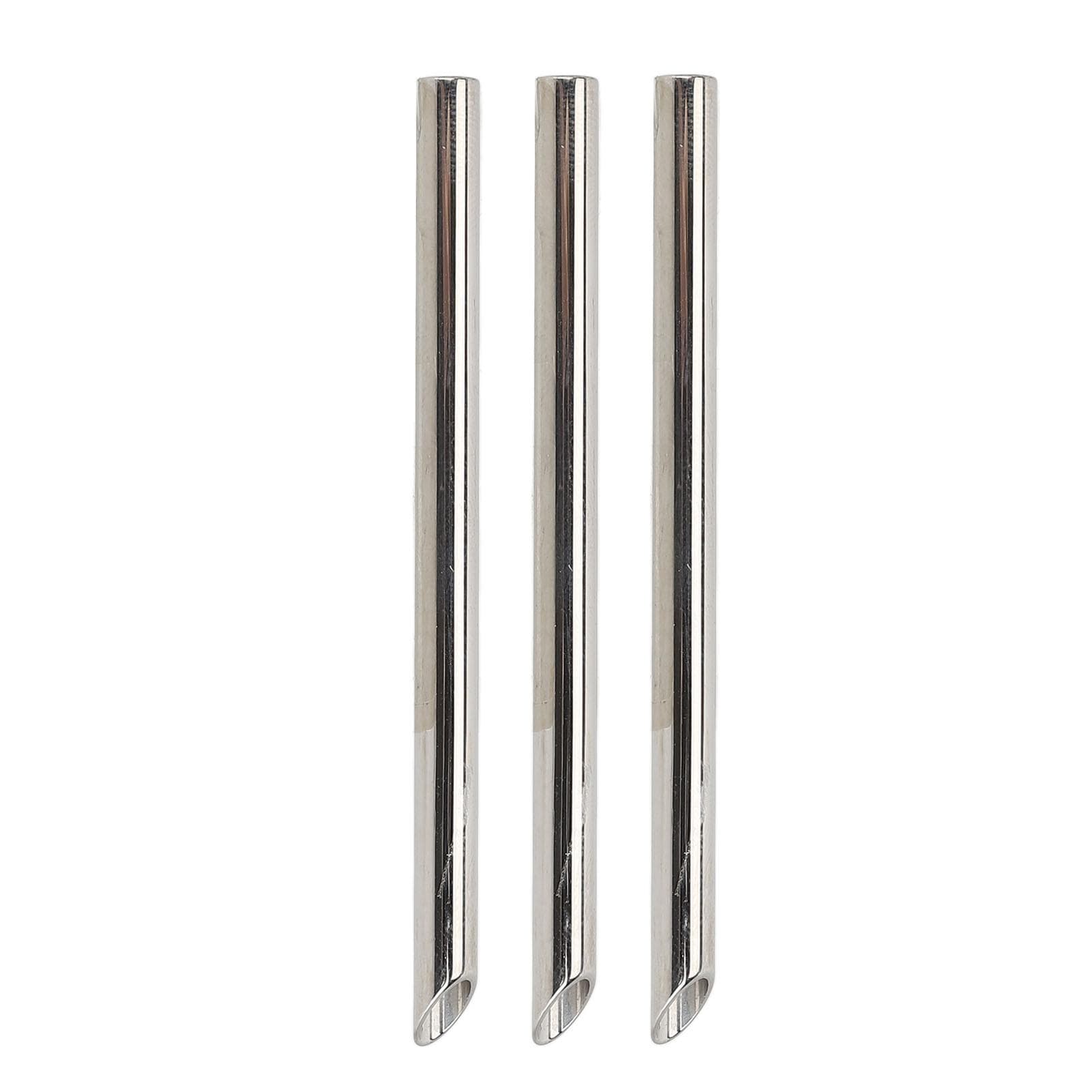 3Pcs Receiving Tubes Medical Grade Stainless Steel Holding Piercing Tool for Ear Body Nose Lip