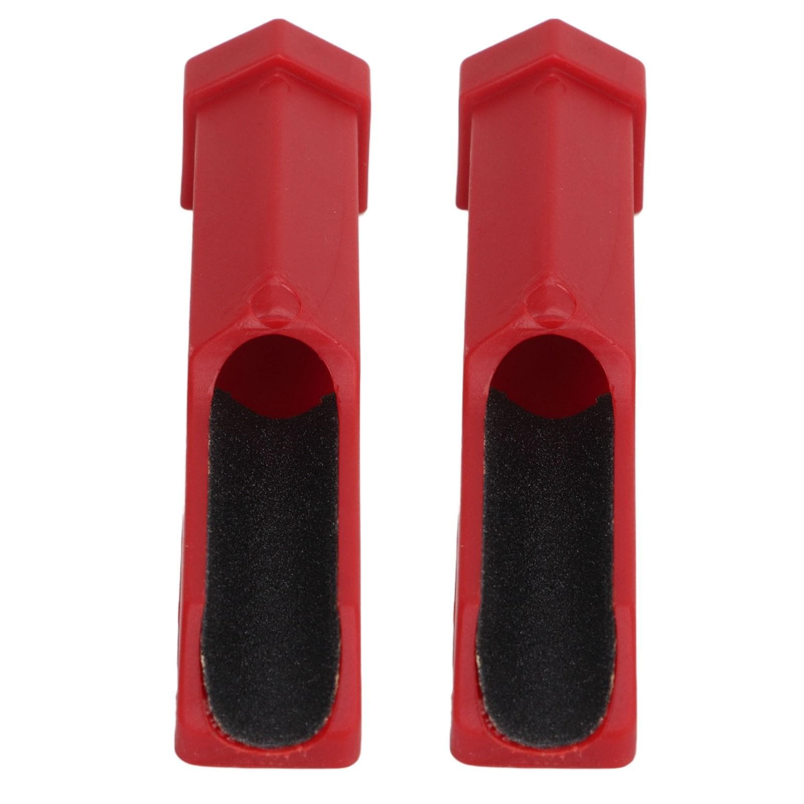 2Pcs Billiard Pool Cue Tip Sander Light Weight Cue Tip Shaper Red Durable Plastic File Burnisher