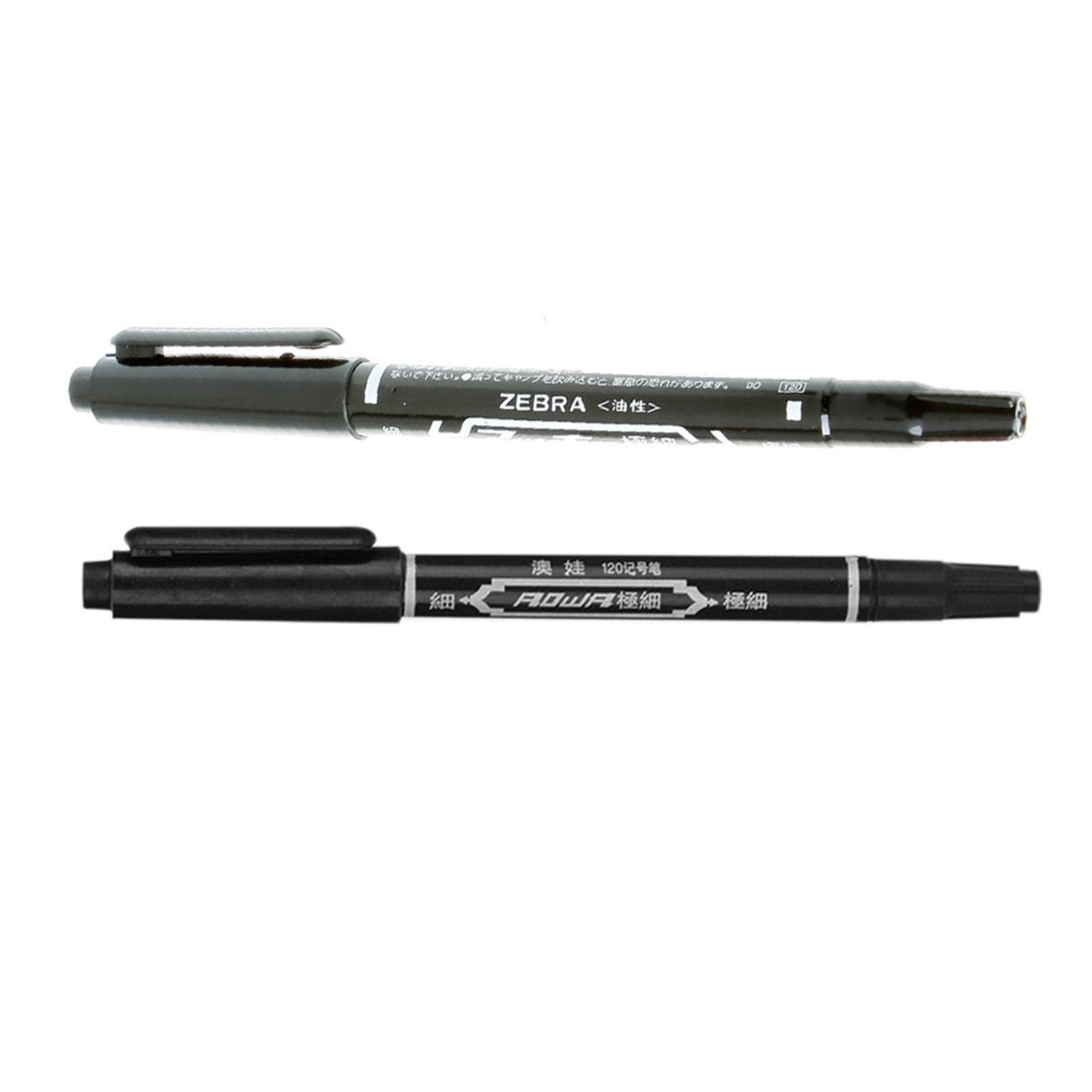 10pcs/Set Tattoo Marker Pen Oily Double Head Marking Pen Black Fine/Thick Tip Marker