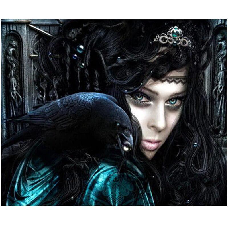 Diamond Embroidery Witches Lady Diy Diamond Painting Cross Stitch 5d Diamond Mosaic 20X30CM
