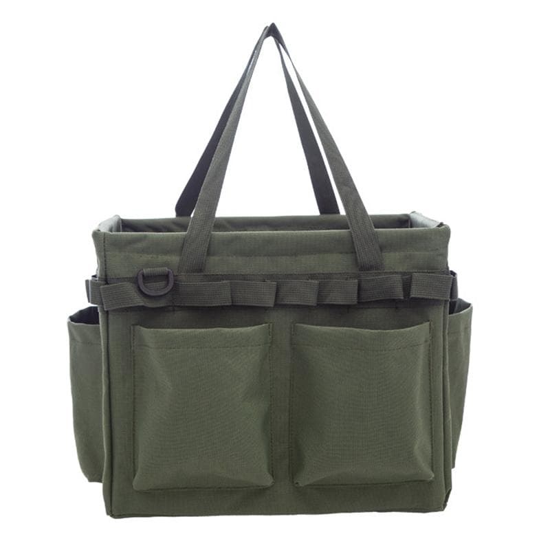 Outdoor Tool Bag Large Capacity Wear Resistant Foldable Oxford Cloth Tools Holder Bag for Gardening