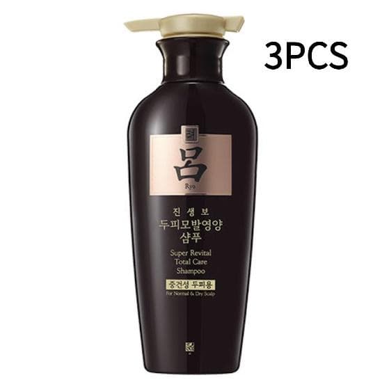 Ryo Jinsaengbo Super Revital Total Care Shampoo for Normal & Dry Scalp 400ml 3PCS
