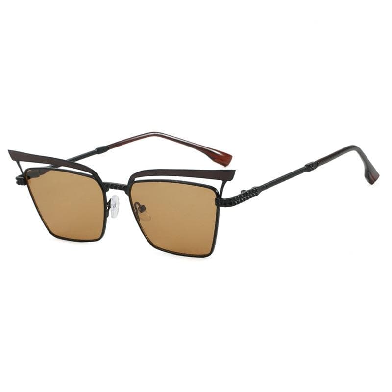 New Luxury Gradient Cat Eye Sunglasses Women Retro Hollow Design Trendy Casual UV400 Sun Glasses as picture