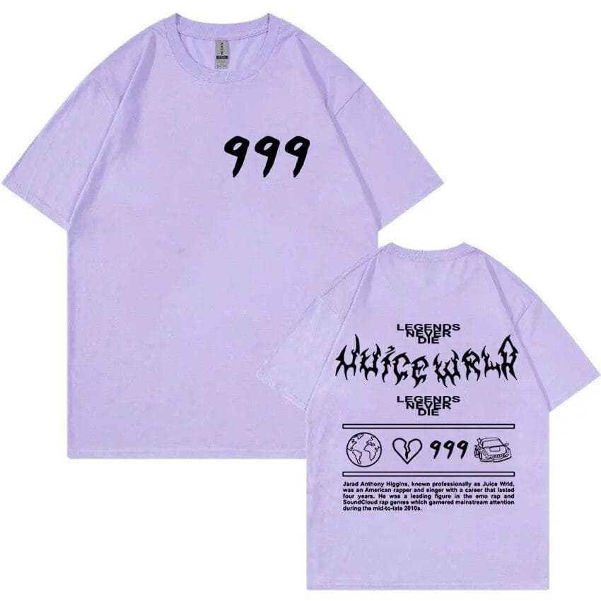 Rapper Juice Wrld 999 2023 Graphic T-Shirt Unisex WoUnisex Fashion Cotton Oversized T-shirts Hip Hop Vintage Gothic T Shirt Streetwear 4XL