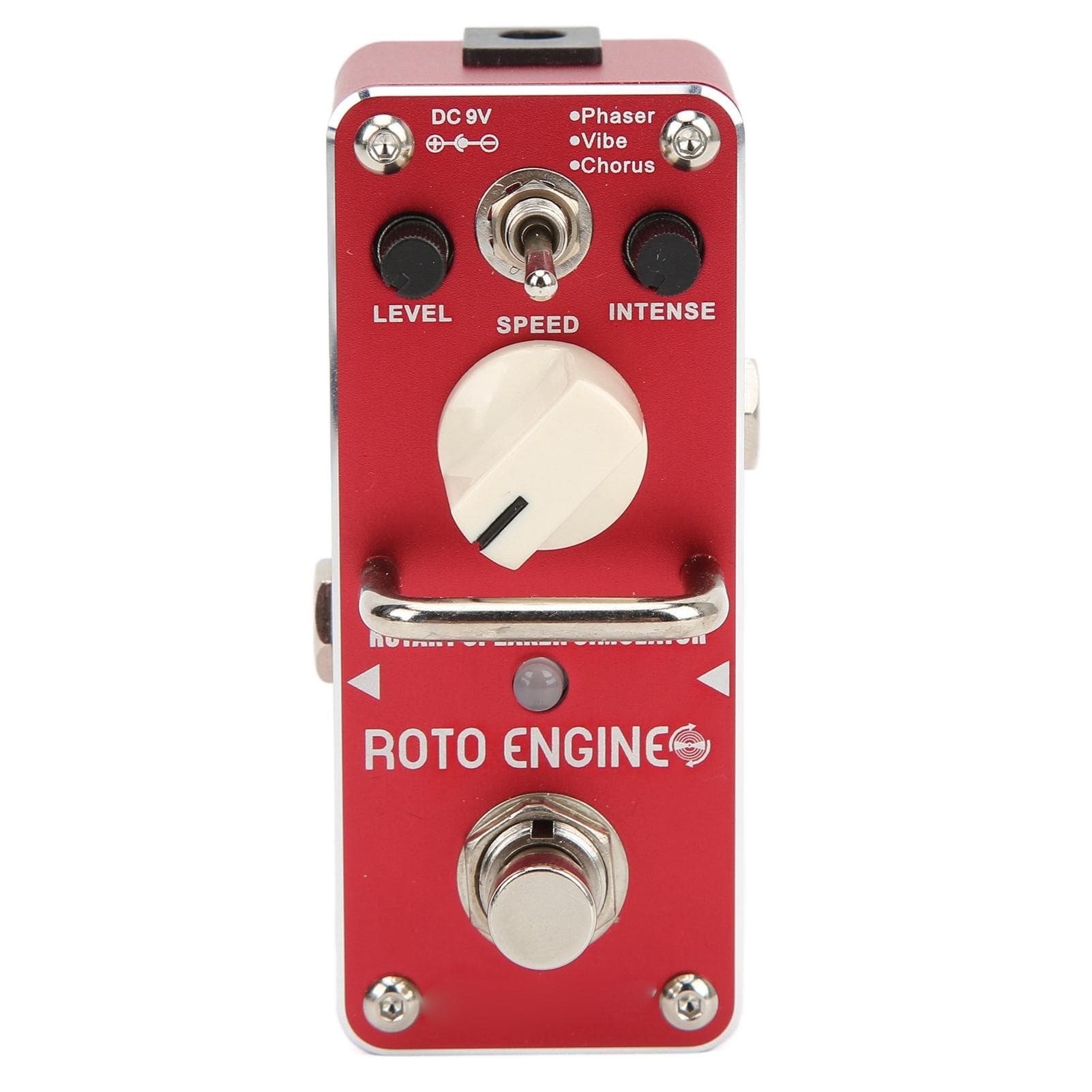 Rotary Speaker Simulator Pedal Metal Red Guitars Effect Pedals with 3 Effects Modes
