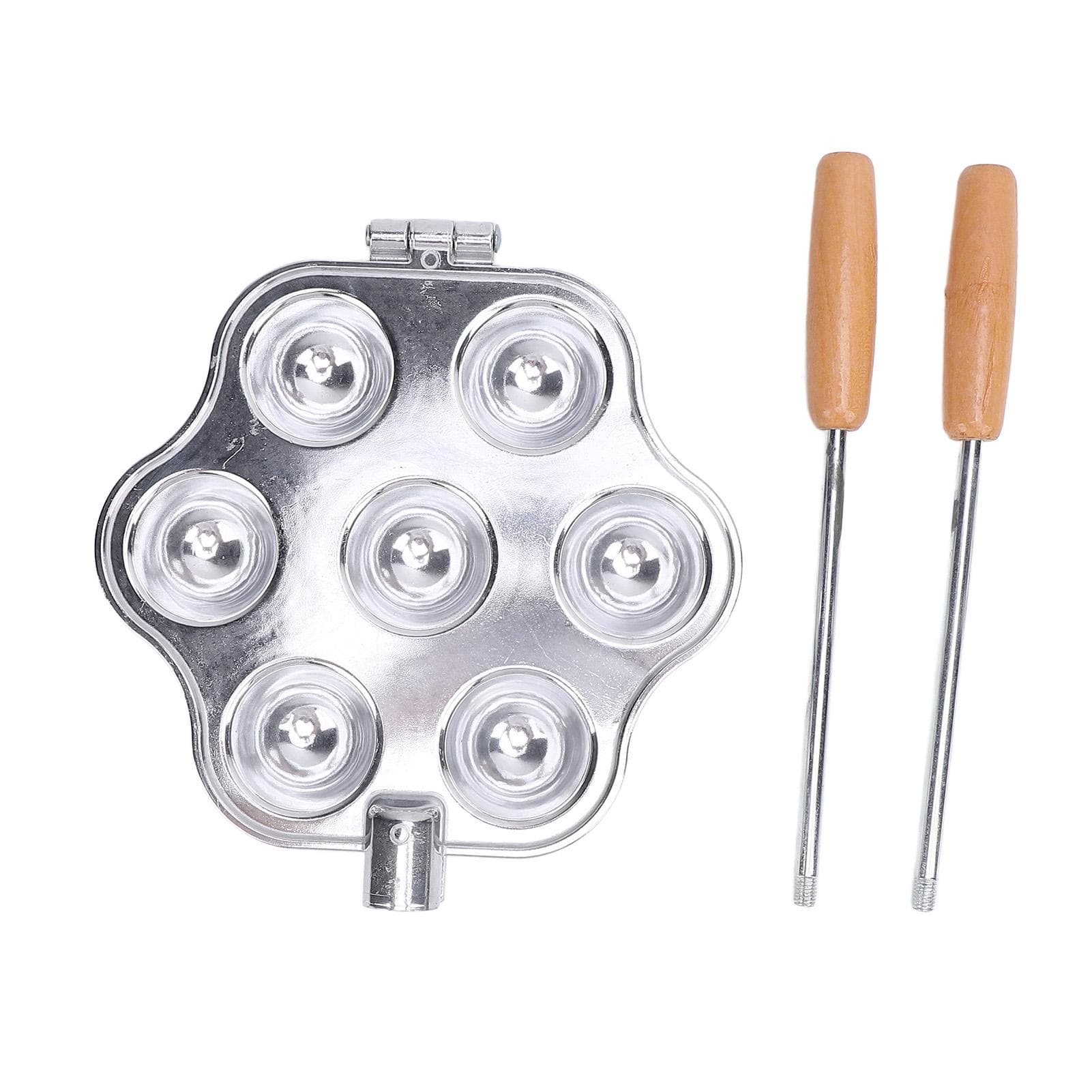 7 Holes Egg Tart Pan Aluminum Alloy Egg Tart Baking Tray with Handle for Small Pie Pudding Cupcake