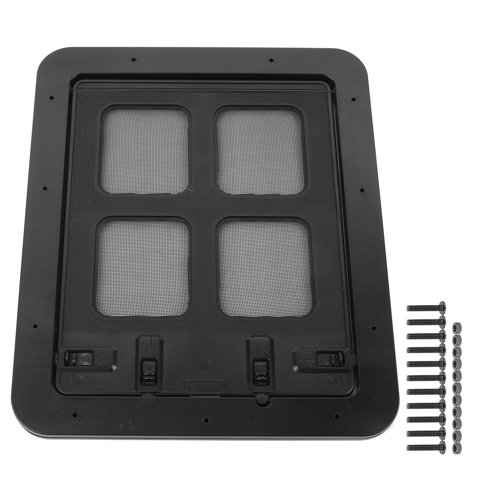 Pet Small Dog Cat Screen Door Sliding Screen with Magnetic Flap Supply Simple Installationblack S black
