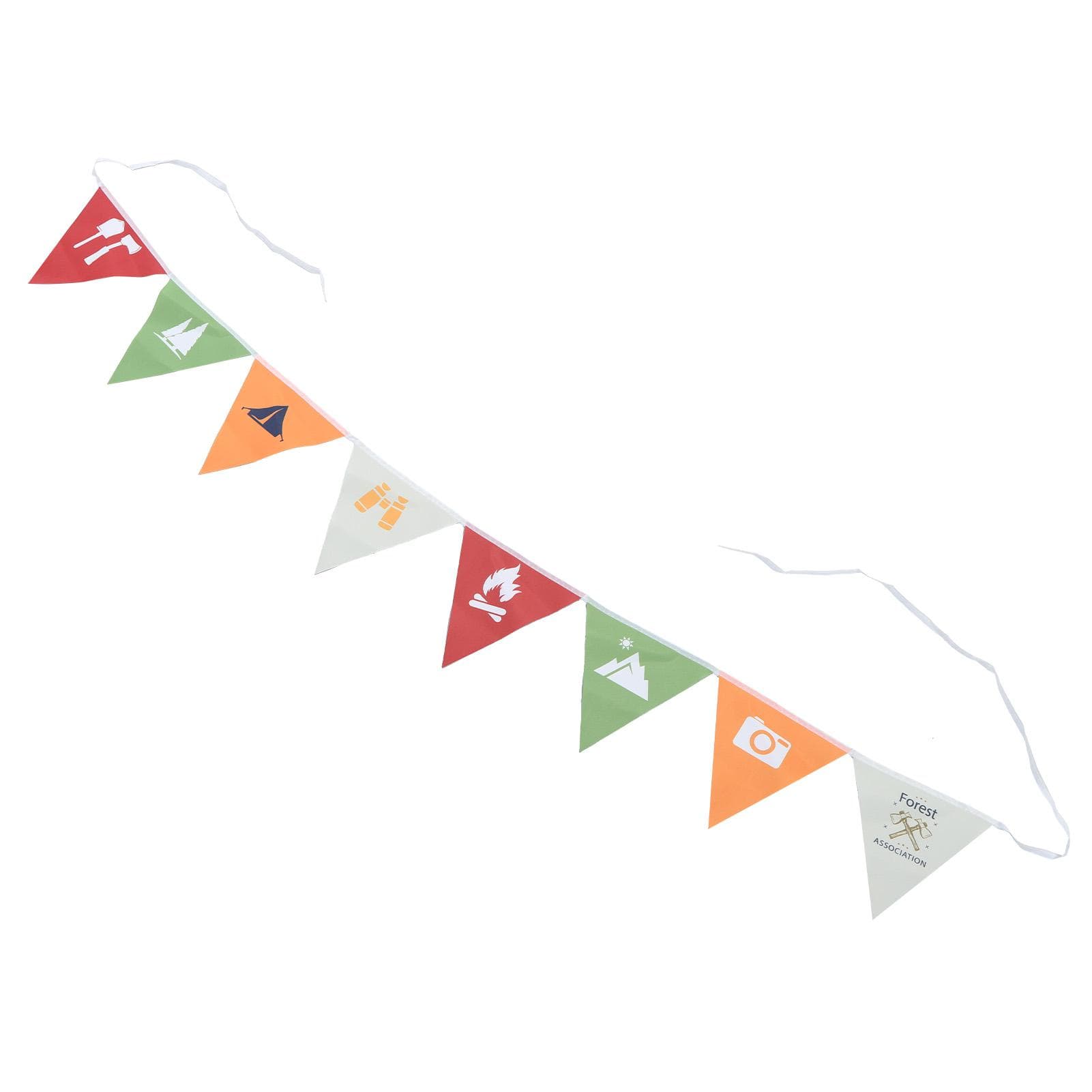 Pennant Banner Multicolor Hanging Wear Resistance Outdoor Triangle Flag for Outdoor Garden