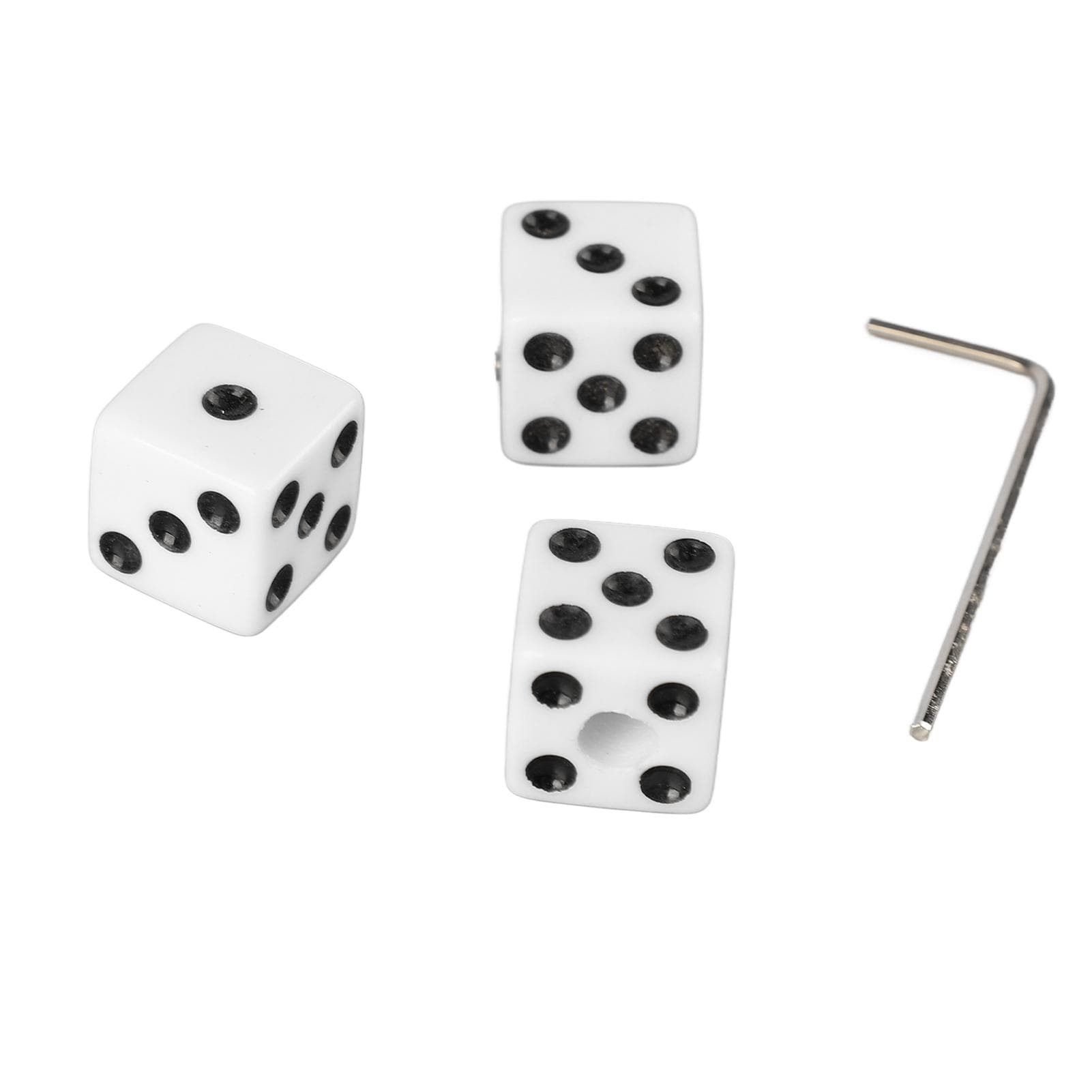 3PCS Guitar Volume Control Knobs Dice Shape Speed Control Knobs with Wrench Plastic Musical Parts