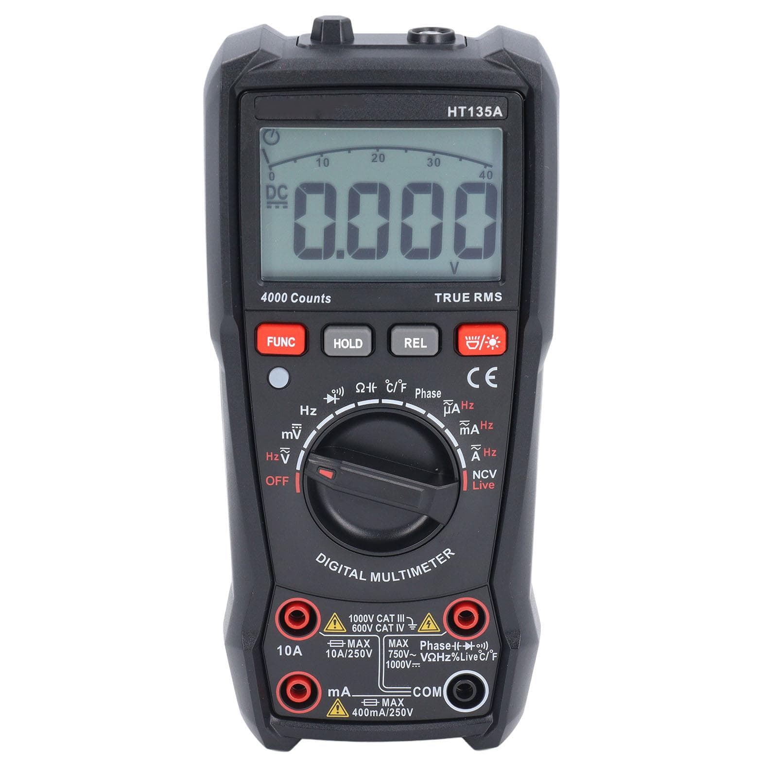 Digital Multimeter 4000 Counts Multifunctional Automatic Smart Anti Burning Ohm Volt Amp Meter
