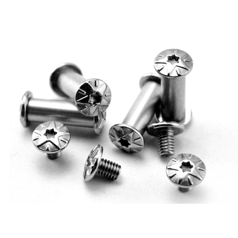2sets Stainless Steel M3.5 Fastening Screw for DIY Straight Knife Handle Making Parts Folding Knife Spindle Screws 6MM, size 9