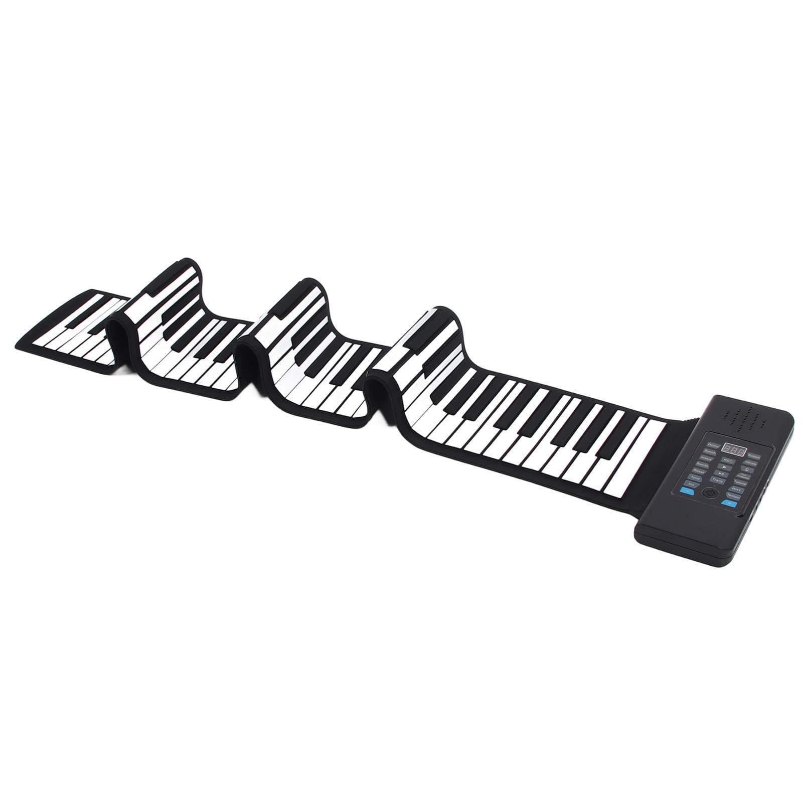 88 Keys Roll Up Piano Rechargeable 128 Tones Rhythms Electronic Hand Roll Piano with LED Display