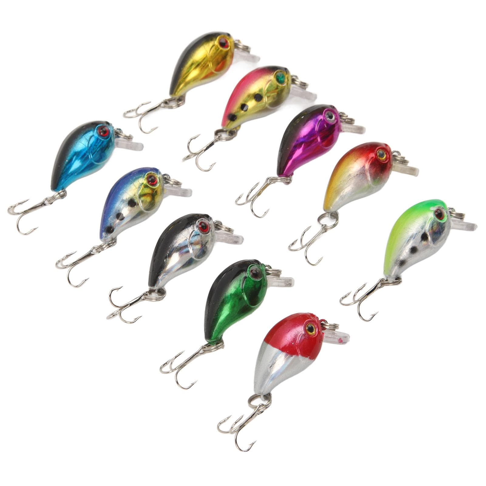 10Pcs Minnow Crankbait Fishing Hard Baits Fishing Lures Kit for Saltwater Freshwater