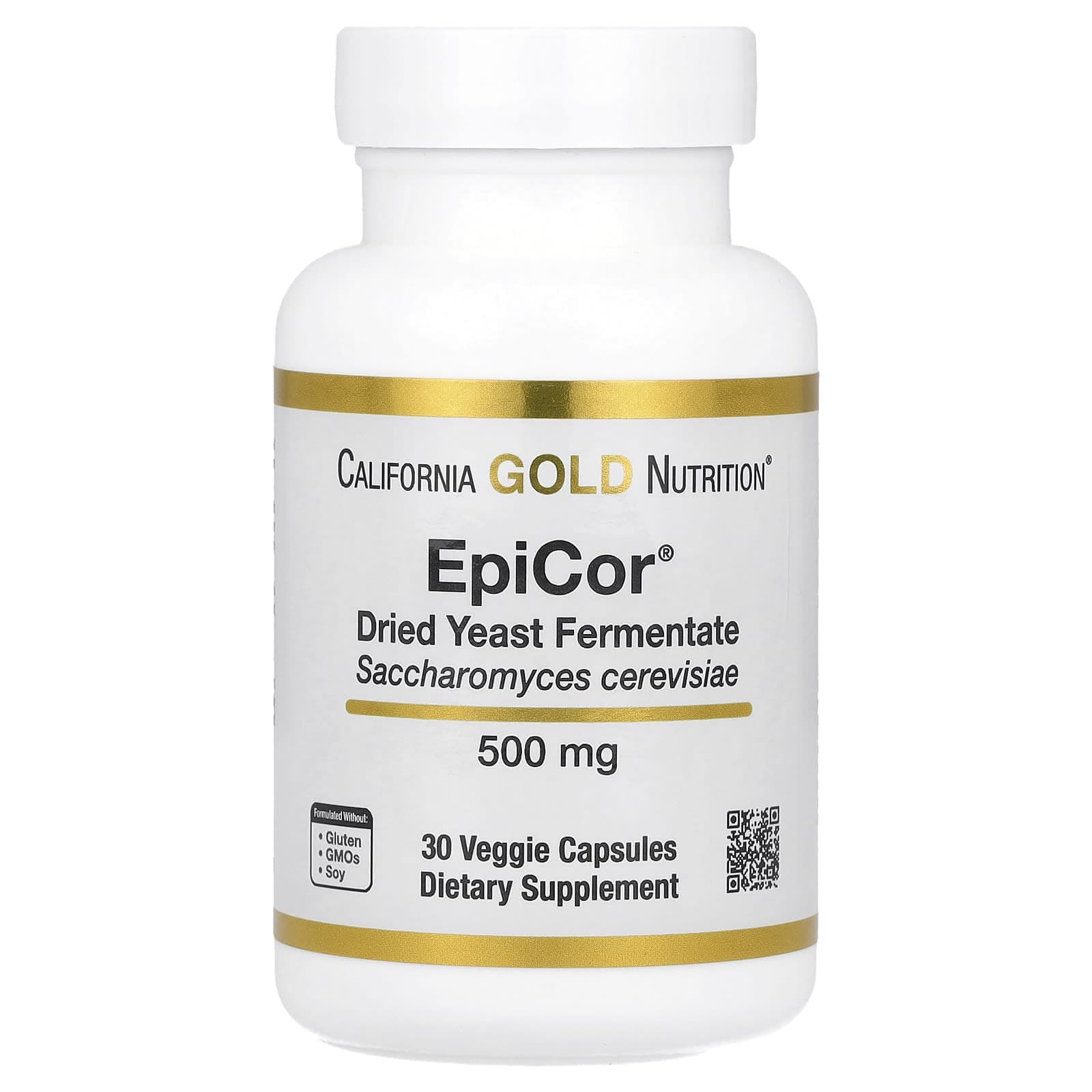 California Gold Nutrition, EpiCor, Dry Fermented Yeast, 500 mg, 30 Veggie Capsules