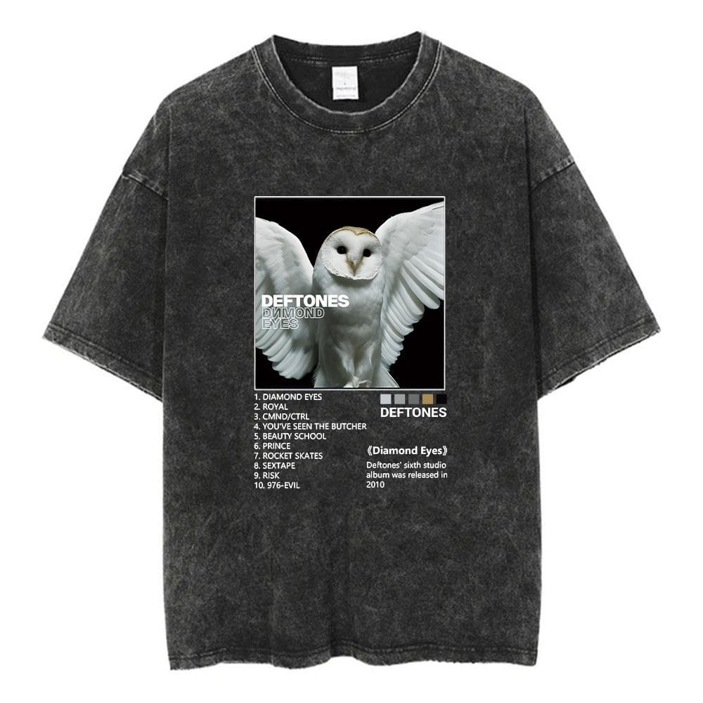 Deftones Band-Diamond Eyes Music Album Cover T-Shirt Metal Rock Clothes Cotton Vintage Short Sleeve Tees Tops S