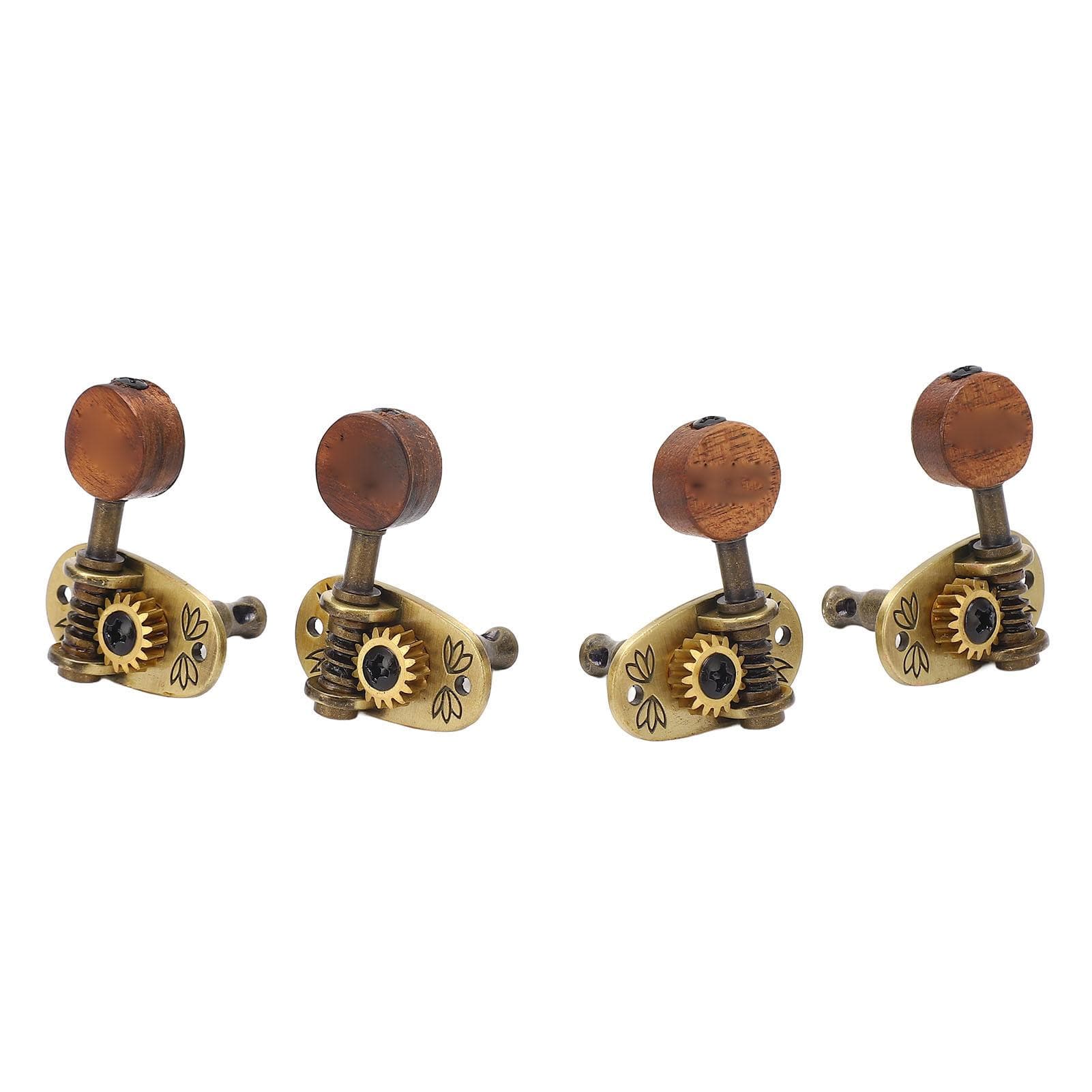 4 Pcs Ukulele Tuning Peg 2R 2L Metal Rosewood Elegant Exquisite Machine Head Tuner for 4 String