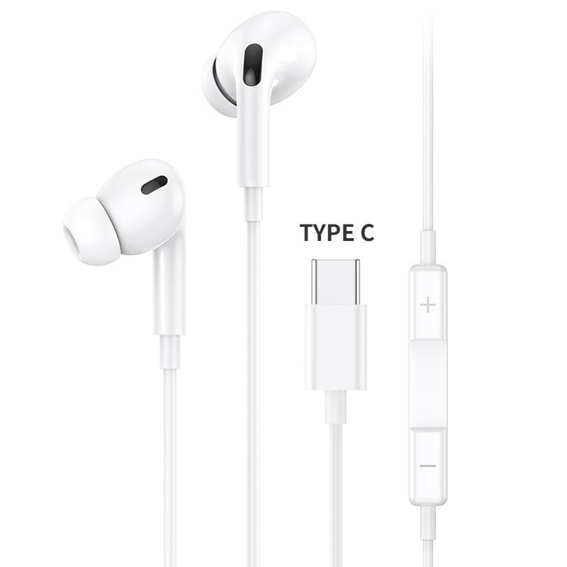 Wired Headphone 3.5mm/type-c/lighting Connector Line Control Ear Plug