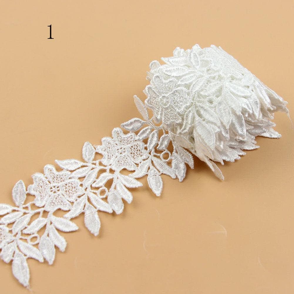 lace 1 Yard Craft DIY Embroidered Bridals Dresses Lace Trims Ribbon Wedding Decor