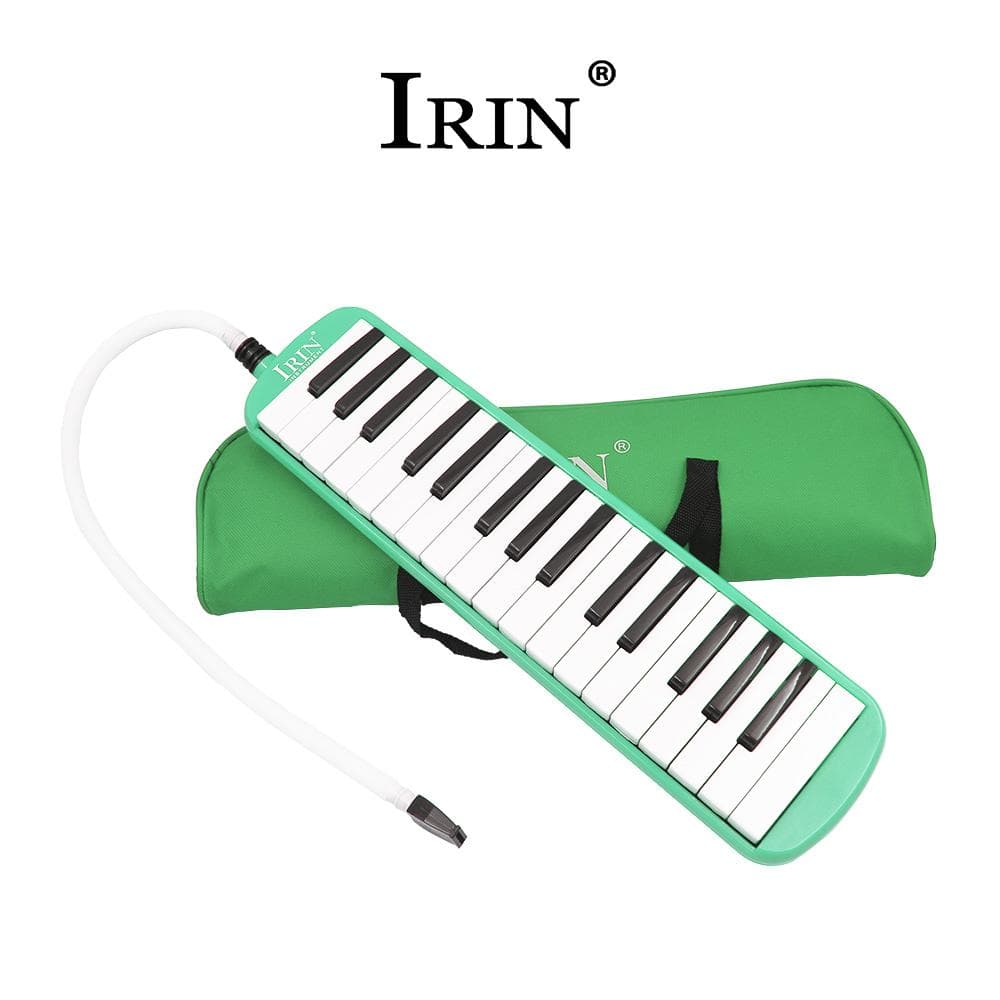 32 Piano Keys Melodica Musical Instrument  for Music Lovers Beginners Gift with Carrying Bag green