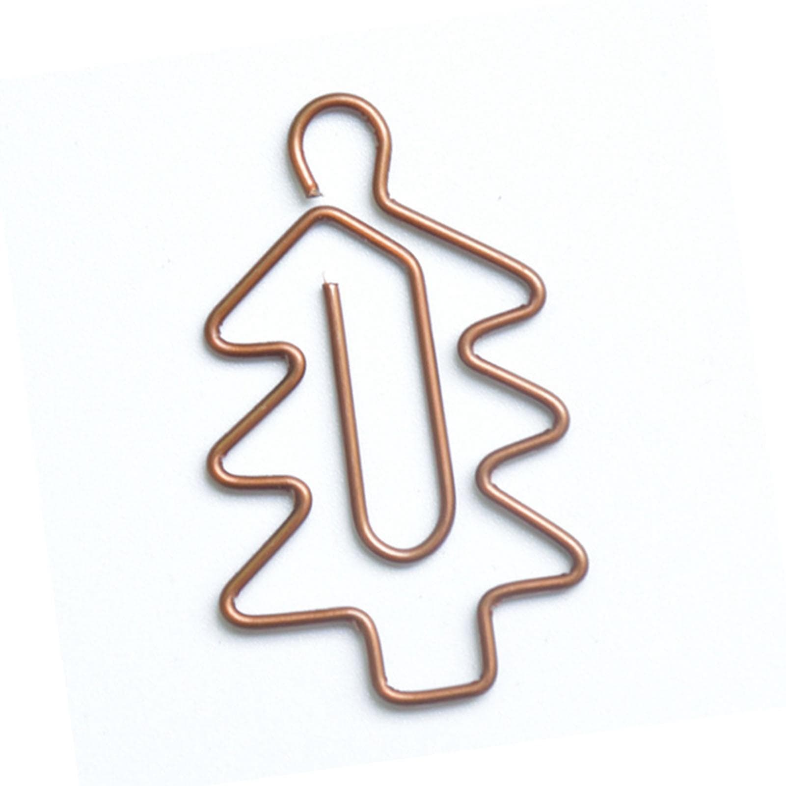 100Pcs Cute Paper Clips Retro Christmas Style Exquisite Color Wide Application Kids Paper Clips for