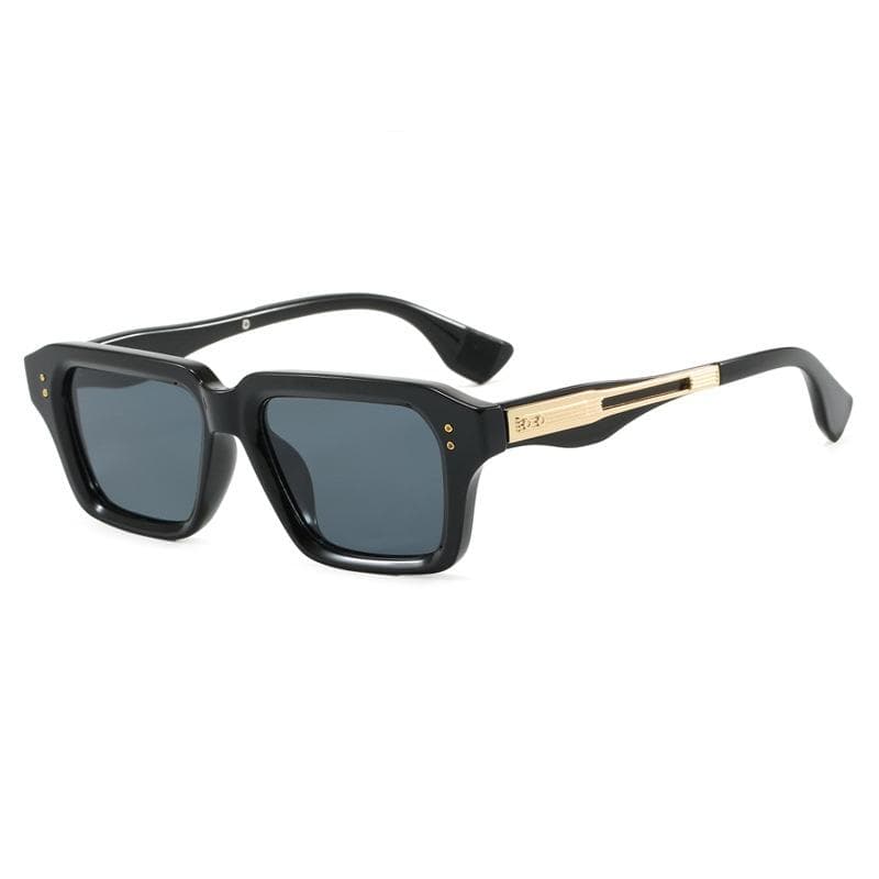 New Retro Square Women Sunglasses Rivet Punk Design Classic High Quality UV400 Trendy Glasses for Men and Women as  picture