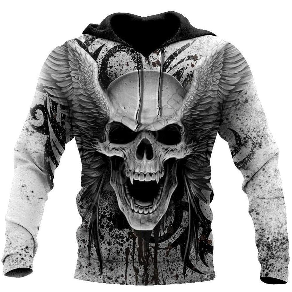 Men's Hoodies Sweatshirt 3D Print Horror Skull Streetwear Harajuku Pullover Hip Hop Jacket Men Women Tracksuit Oversized Hoodie XXL