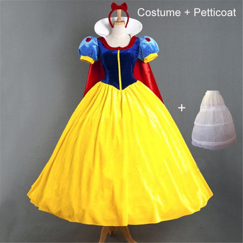 Cartoon Princess White Halloween Party Costume Adult Cosplay Plus Size Dress Girl Princess Dress Women Adult Clothing 4XL