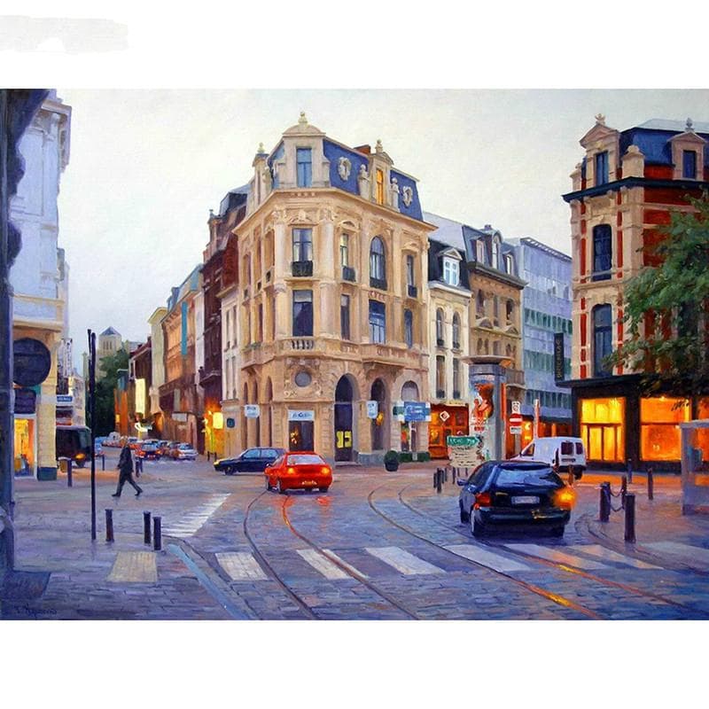 5D DIY Diamond Painting London Street Scenery Embroidery Mosaic Cross Stitch Rhinestone Decor 20X30CM