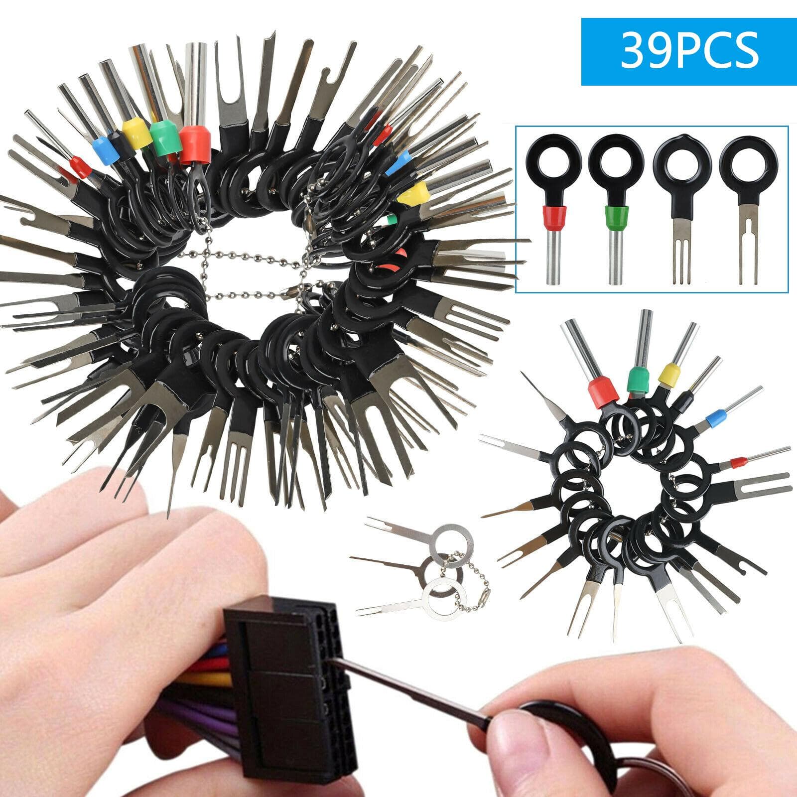 39Pcs Wire Terminal Removal Tool Car Electrical Wiring Crimp Connector Pin Kit 39Pcs