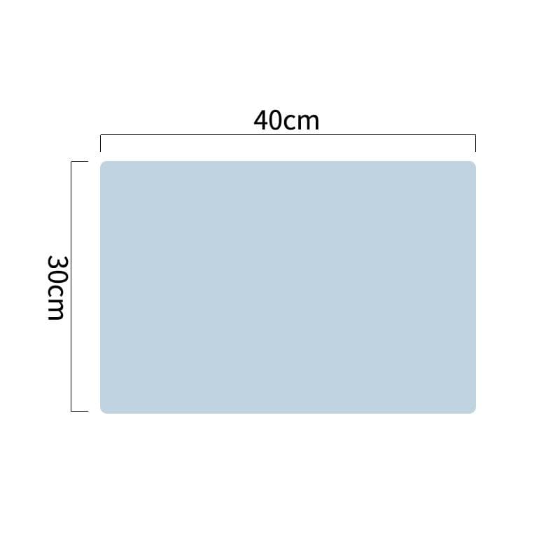 Food Grade Silicone Waterproof Placemat Heat Insulation Anti-Skidding Washable Table Mat For Kitchen Dinner light blue