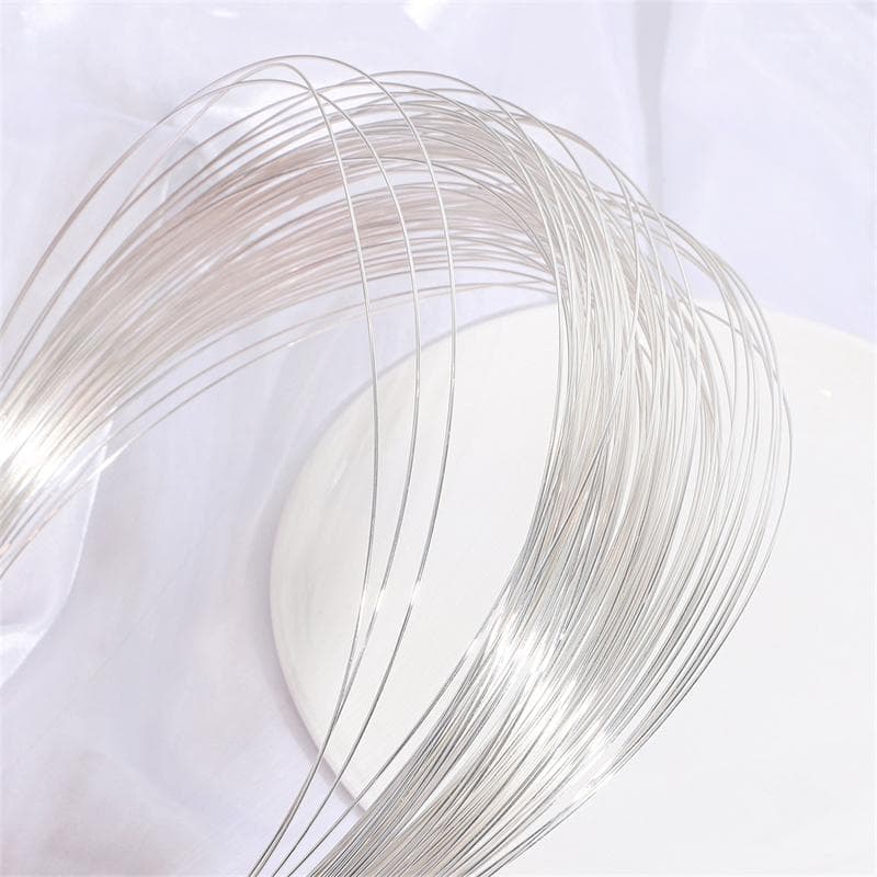 1Meter Copper Semi Hard Wire for DIY Jewelry Making 0.6mm silver