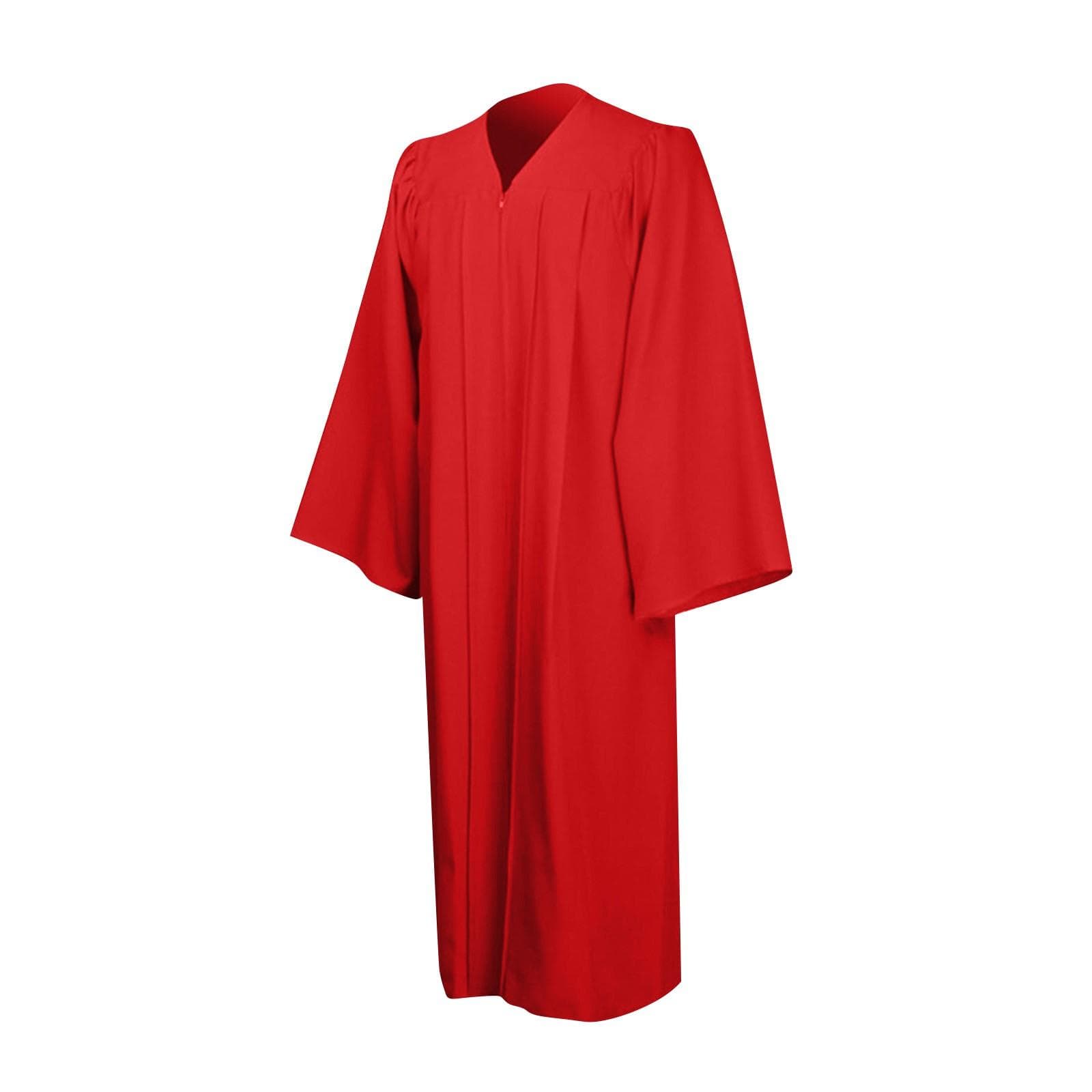 Unisex Choir Robes For Church Baptism Officiant Confirmation Costume,Graduation Gown Pastor &judges Robe XS red
