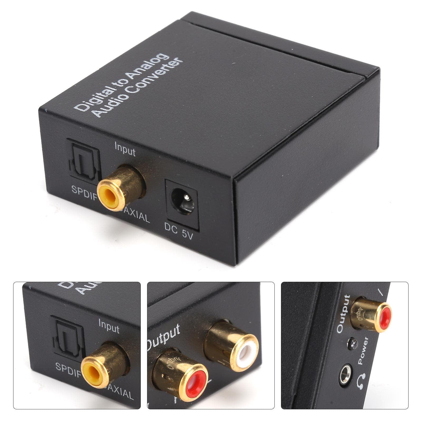3.5mm o Adapter Digital Optical Coaxial to Analog RCA L R Converter for Home Professional o