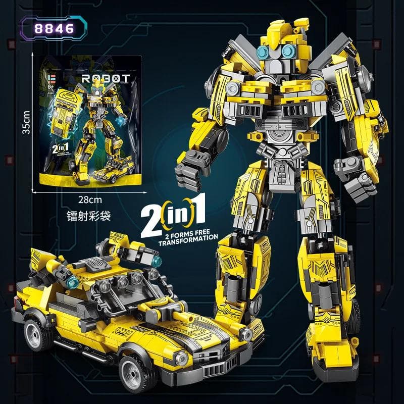 800+pcs Transforming Car Model Building Set, Optimus Prime. Bumblebee ABS Building Bricks Toy, Construction Toy Set kids toy 7014