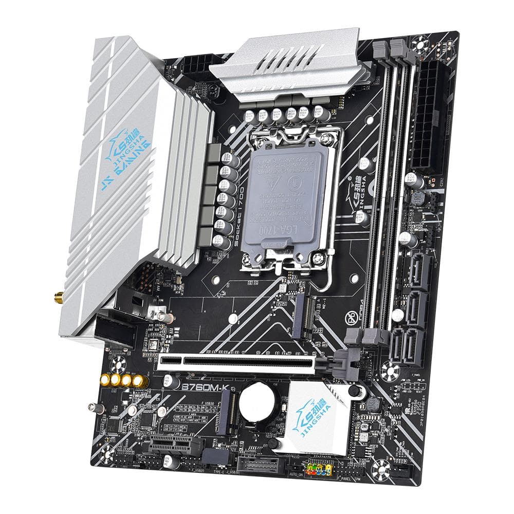 JINGSHA LGA 1700 Intel GEN1213 Processors Desktop Motherboard 2*DDR4 Up to 64GB Home Office Gaming black
