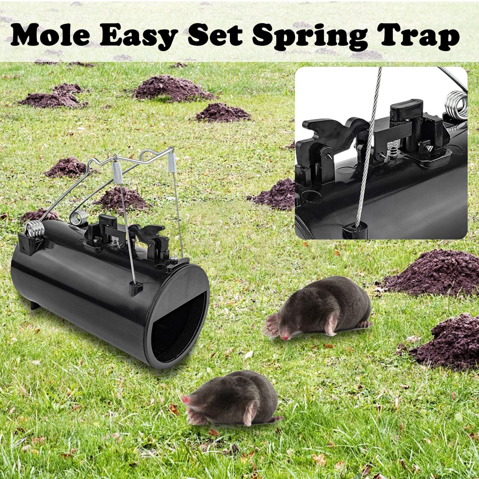 Mole Capture Set Spring Trap Capture Tool One Size