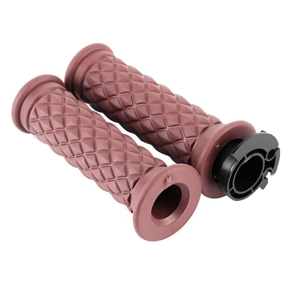 2pcs 78in Motorcycle Handle Grip Retro Style AntiSlip Handlebar Modified Riding Parts(Coffee ) coffee