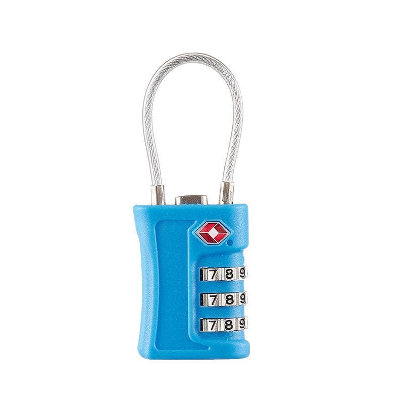 TSA Customs Colorful Code Lock for Travel Luggage Password Changeable Lock Contrast Color Design Padlock Cabinet Locker lake blue