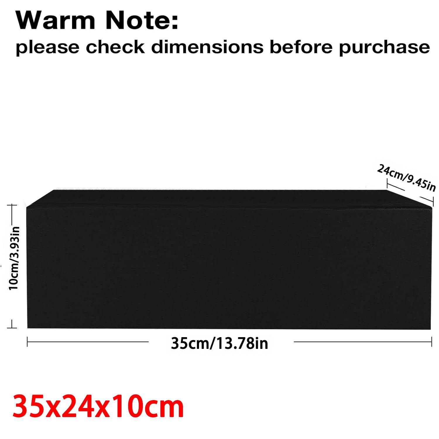 1pc Black Gift Box with Lids, 35x24x10cm Large Gift Boxes for Guests, Bridesmaid Groomsman Proposal Boxes, Rectangle Present Box for Wedding ,Birthday 35x24x10cm black