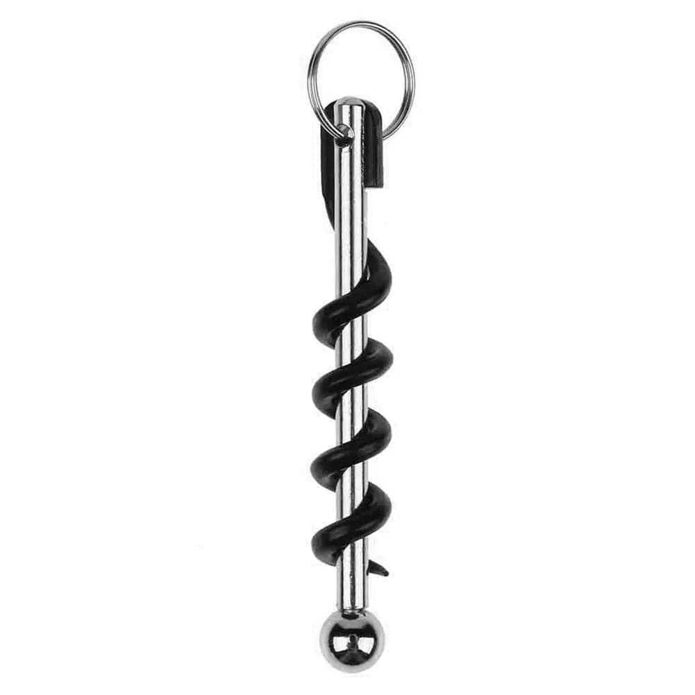 1PCS Portable Wine Bottle Opener Mini Stainless Steel Cork Screw Bottle Corkscrew Double Hinged Outdoor Keychain Wine Opener 1pc